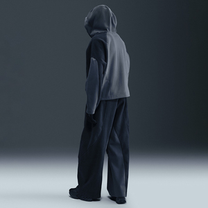 Ensemble sweat à capuche et pantalon de survêtement KingSen en polaire Sherpa thermique d'hiver avec logo brodé personnalisé, style streetwear homme colorblock - Product Image 5