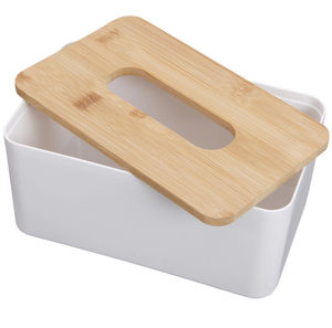 Customize LOGO Bamboo cover drawer bedroom living room hotel napkin storage box Toilet tissue Tissue holder Tissue box