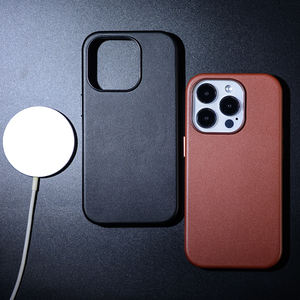 Funda protectora de teléfono de cuero sin pelo falso de colores Nappa oficial hecha <span class=keywords><strong>a</strong></span> mano para iPhone 13 14 16 17 Pro Max - Product Image 3