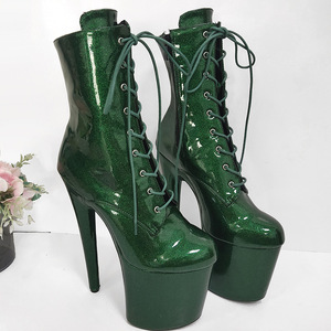 Fashion Botine Femme Scarpe Talons Donna Buckle Platform Peep Toe Heels Sandals Ladies 20CM <b>Pole</b> <b>Dance</b> Boots for Women - Product Image 4