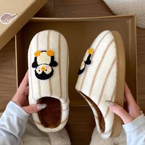 Evergreen Open Toe Half-<b>Slipper</b> for Women's Autumn/Winter <b>Thick</b>-<b>Soled</b> Double-Layer Wool Cotton Anti-Slippery <b>Slippers</b> - Product Image 2