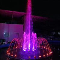 Luces LED Modernas para Jardín Exterior, Programables, Coloridas, Decorativas, de Acero Inoxidable, Fuente Musical con Música