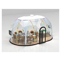 Grand dôme à bulles extérieur transparent, maison à bulles ovale, hôtel de luxe pour le glamping, dôme à bulles en polycarbonate