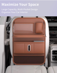 Bolsa de almacenamiento para el asiento trasero del coche, de diseño reciente de <span class=keywords><strong>Mico</strong></span>, organizador plegable de cuero para el asiento trasero del coche, adecuado para coches universales. - Product Image 6