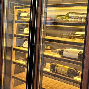 Réfrigérateur à vin électrique personnalisé en acier inoxydable avec porte vitrée, refroidisseur à température constante, double zone, LED, pour usage domestique - Product Image 4