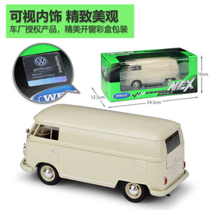BobbieGoods Welly - Modelo de Autobús T1 de 1963 a Escala 1:24, Juguete de Plástico ABS Fundido a Presión, para Mayores de 14 Años, Regalo, Juguete de Exhibición - Product Image 1