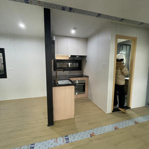 Maison de conteneur maritime modifiée standard américaine 20HQ, 1 chambre, espace de vie extensible pour une utilisation en location <span class=keywords><strong>Airbnb</strong></span>, maison de vacances - Product Image 2