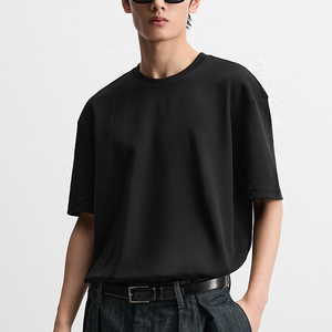 Camisetas de gran tamaño para hombre, cuello redondo, moda, logotipo personalizado, ropa de calle de peso pesado impresa, ropa de gimnasio de calidad superior, venta al por mayor - Product Image 2