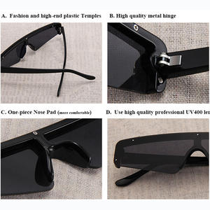 Lunettes de soleil triangulaires exclusives transfrontalières à monture étroite pour femmes, roses, sans monture, protection UV400, monture PC, pare-soleil de classe 2 - Product Image 5