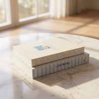 Ensemble de faux livres bleus pliables et creux, pièces d'appoint pour la mise en scène des étagères, pour la décoration de boutiques, de showrooms et de maisons