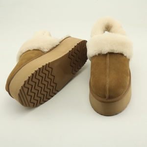 <span class=keywords><strong>Pantofole</strong></span> <span class=keywords><strong>donna</strong></span> caviglia Indoor doppia faccia fodera in pelle di pecora suola EVA punta chiusa - Product Image 2