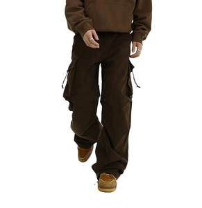 <span class=keywords><strong>Pantaloni</strong></span> Cargo Super larghi da <span class=keywords><strong>uomo</strong></span> personalizzabili a vita alta e doppio strato foderato in pile con coulisse Multi-tasche negozio dell'usato - Product Image 1