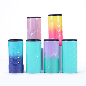 DD4221 Double Wall Vacuum Insulated Stainless Steel Tumbler with Handle and Lid Sports Style Slim Beer Cooler - Product Image 3