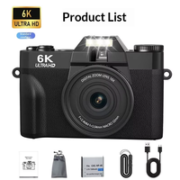 Logo/emballage personnalisés disponibles : Appareil photo numérique HD 6K pour vlog et photo, appareil photo hybride avec Wi-Fi, écran rotatif de 3,0 pouces et autofocus facial