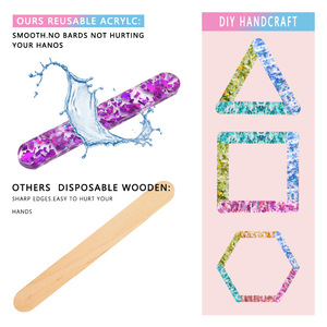 Palitos de Acrílico para Helados con Lentejuelas, Reutilizables, para Helados Caseros de Verano, Juego de 10, BG-LP, Venta al Por Mayor - Product Image 6