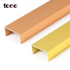 TOCO यू टाइल निर्माण डेको trimmingslue टाइल ट्रिम पीतल कोण ट्रिम फोटो स्टेनलेस स्टील आंतरिक कोने टाइल बढ़त ट्रिम