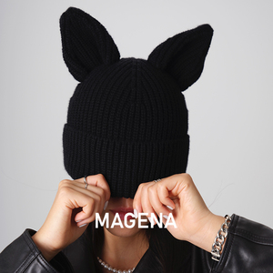 Unisex mùa thu mùa đông dễ thương Beanie <span class=keywords><strong>Hat</strong></span> với Fox thỏ tai dày mặt-hiển thị thiết kế phổ biến vải - Product Image 1