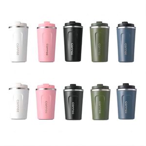 Stainless Steel Vacuum Insulated Tumbler 12oz 17oz Double Wall <b>Coffee</b> Mug With Lid Travel Cup Black White Pink - Product Image 6