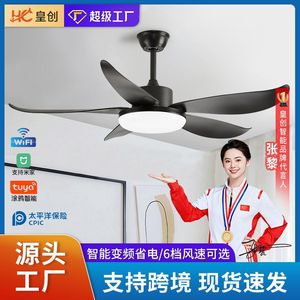 Nordic Style Ceiling Fan Light With Led Light 220V For Living Room Bedroom Fixed Blade Design - Product Image 5
