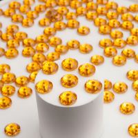 Perles de strass à coudre en résine époxy Sunny 5 mm, forme diamant, trou central, modèle YAXI 248, boîte pour la confection de vêtements
