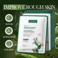 Masque facial réparateur au céramide de cactus, essence rafraîchissante facilement absorbable, s'adapte parfaitement au visage, reconstitue en profondeur l'hydratation des peaux sèches