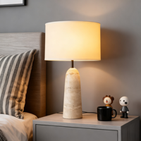 JACKSUN-Lampe de table rétro en pierre française Wabi-Sabi pour salon, bureau ou chambre à coucher en maison d'hôtes