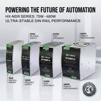 HX-75NDR-24 Alimentation électrique à découpage sur rail DIN 75W CC 220V vers 24V Transformateur régulé pour applications industrielles 12V/24V/48V