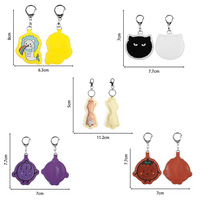 Porte-clés en cuir PU brodé motif ours mignon, pendentif pour clés de voiture, ornement de sac