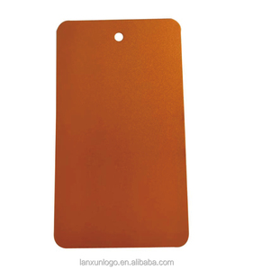 Fornitura di fabbrica in alluminio metallo per cani etichette per bagagli fori appesi quadrati anodizzato finitura incisione Laser antico/moderno - Product Image 5