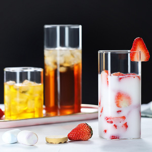 Gobelets carrés pour boissons, <span class=keywords><strong>café</strong></span> et lait, très vendus, 250 ml, 350 ml, 450 ml. Tasses en verre borosilicate <span class=keywords><strong>de</strong></span> haute qualité. Verres en verre au design simple. - Product Image 1