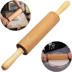 <span class=keywords><strong>Pin</strong></span> cán gỗ cao cấp nóng để nướng với tay cầm thoải mái cho bánh pizza vỏ bánh và làm bánh quy - Product Image 4