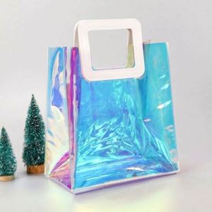 Bolsa de Compras Transparente de PVC Holográfico, Tipo Jelly, para Regalos y Compras, Venta al Por Mayor - Product Image 2