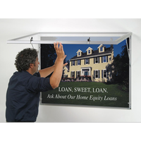 Porte-affiche extérieur illuminé par LED caissons lumineux publicitaires en verre et aluminium étui à affiches verrouillable en tissu textile