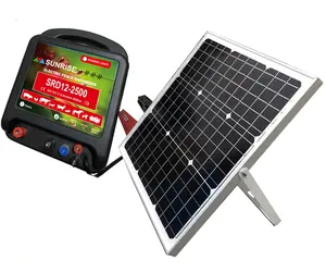 Solar and battery electric fence energizer for electric fence system fence farm horse cattle sheep farm