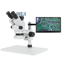 SANQTID TD-0745N-308A Trinocular Stereo Microscope HDMI USB Mobile Phone Repair Tools 7-45X Industrial Electronic Magnifier