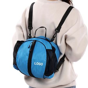 Custom Athletic Ball Backpack <b>Mini</b> Portable Blue Color Oxford Cloth Outdoor Sport Basketball <b>Bag</b> with Logo - Product Image 1
