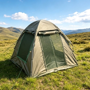 Tente de camping 2mx2mx1.6m confortable pour une personne, spacieuse, grande vestibule, pour activités de groupe en plein air, imperméable et résistante au vent - Product Image 5
