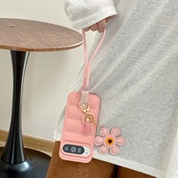 Étui de téléphone en duvet de couleur unie avec cordon pour Google Pixel 10 9 /8/7Pro, étui de protection souple à fleurs pour Google Pixel 5A 6A 4A 5G