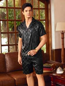 Ultimi Pigiami da <span class=keywords><strong>Uomo</strong></span> Classici a Quadri con <span class=keywords><strong>Bottoni</strong></span>, Sexy e di Tendenza - Product Image 2