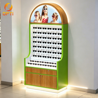 Expositor de Gafas de Sol de Madera Personalizado con Iluminación LED y Armarios de Gran Capacidad para Ópticas