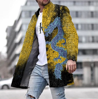 Trench-coat tendance et haut élégant pour hommes, veste de tailleur longue de grande taille pour le travail formel