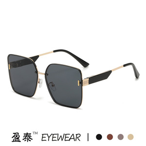 Eyewear <b>Square</b> <b>Sunglasses</b> UV400 Plastic Metal Frame Brown Unisex - Product Image 2