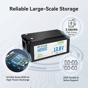 แบตเตอรี่ LiFePO4 12V 12.8V 200Ah 2.5kWh พร้อมบลูทูธ BMS  ตัวเรือนพลาสติก  ทดแทนแบตเตอรี่ตะกั่วกรด สำหรับเก็บพลังงานภายในบ้าน - Product Image 4