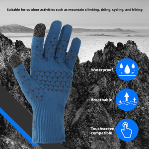 <b>Nylon</b> Waterproof Cold-Resistant Silicone Gloves for Outdoor Cycling Sports Fishing-Anti-<b>Slip</b> Thickened Protection Cold Chain - Product Image 5