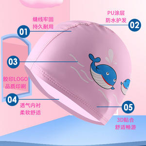 <span class=keywords><strong>Gorro</strong></span> de natación para niños, estilo de dibujos animados, impermeable, con protección para los oídos, origen Yiwu M007 - Product Image 5