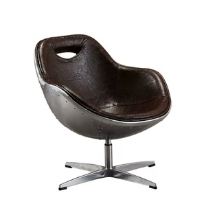 Chaise en aluminium rétro Chaise pivotante <span class=keywords><strong>aviateur</strong></span> en métal <span class=keywords><strong>Fauteuil</strong></span> d'ordinateur d'appoint Meubles de salon de style américain - Product Image 3