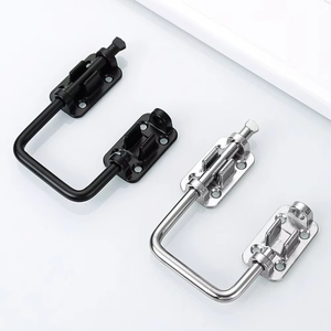 Easy install Stainless Steel 90 Degree Latch <b>Lock</b> for Wooden Doors with Multi-Angle Security Ideal for Bathrooms Interior Use - Product Image 1
