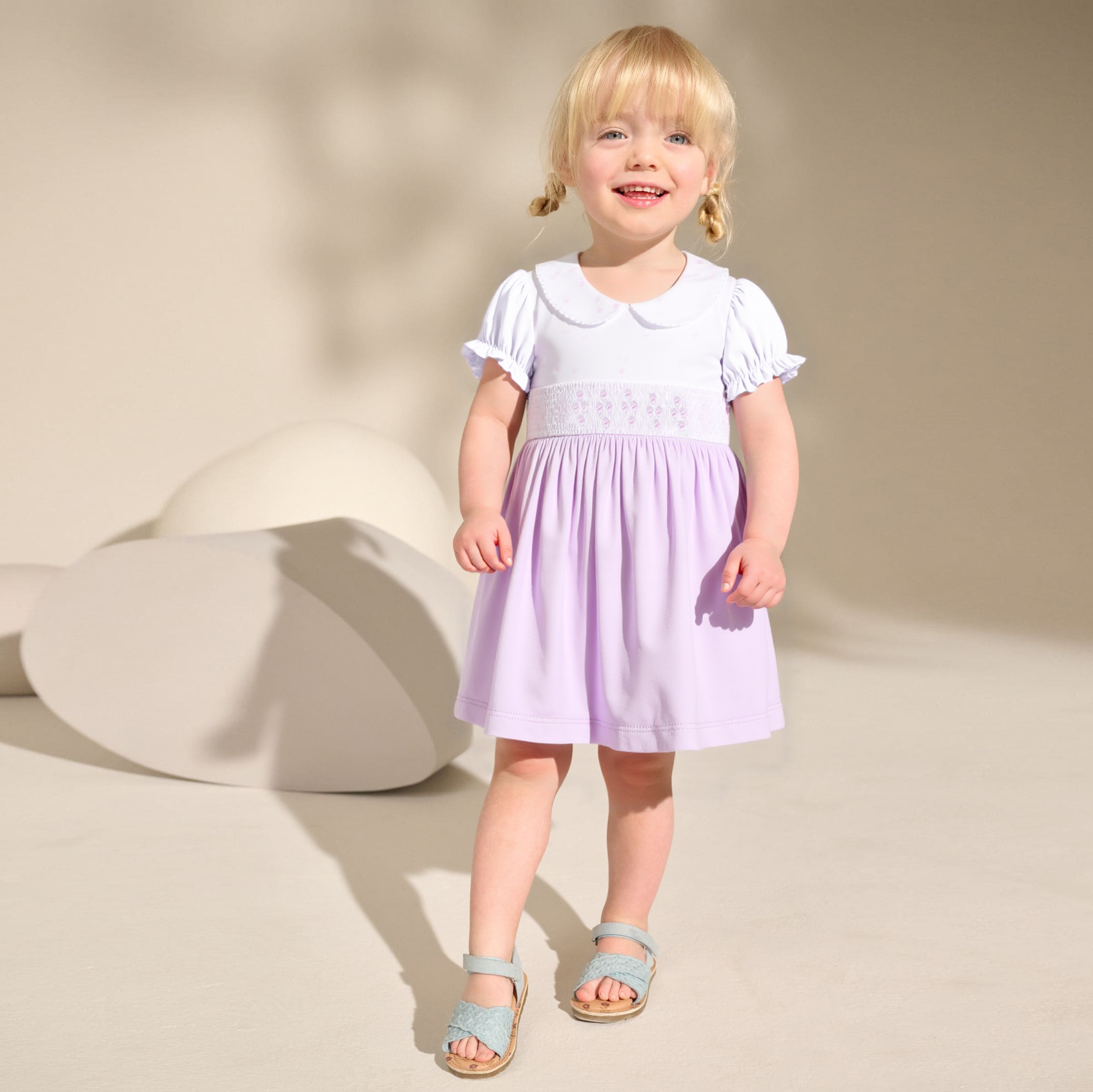 infant cotton dress Daisy Embroidered 1950s Infant Dress - Size Newborn Baby Dress main image 1
