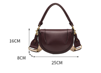 Sac bandoulière Z Home en PU de luxe léger pour femme, capacité 2L, nouvelle collection printemps 2026, coutures contrastées, trois bandes
