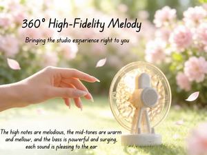 Lampe d'ambiance LED rechargeable en forme de Grande Roue avec projecteur d'ondes océaniques, fonctions de <span class=keywords><strong>bruit</strong></span> blanc et d'aide au sommeil, et haut-parleur Bluetooth - Product Image 3